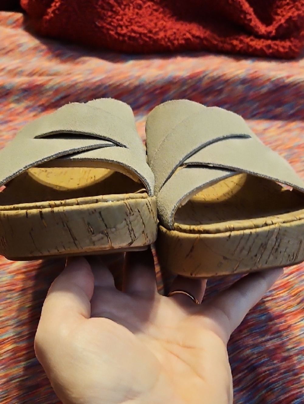 Earth Light Gray SCOUT Style Crisscross Cork Slide Mules - Picture 6 of 15